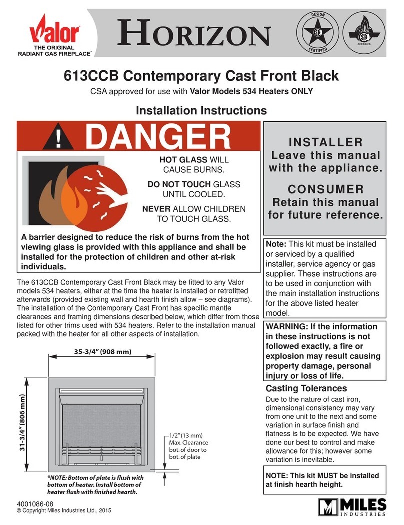 Valor HORIZON 613CCB installation instructions Valor HORIZON 613CCB installation instructions