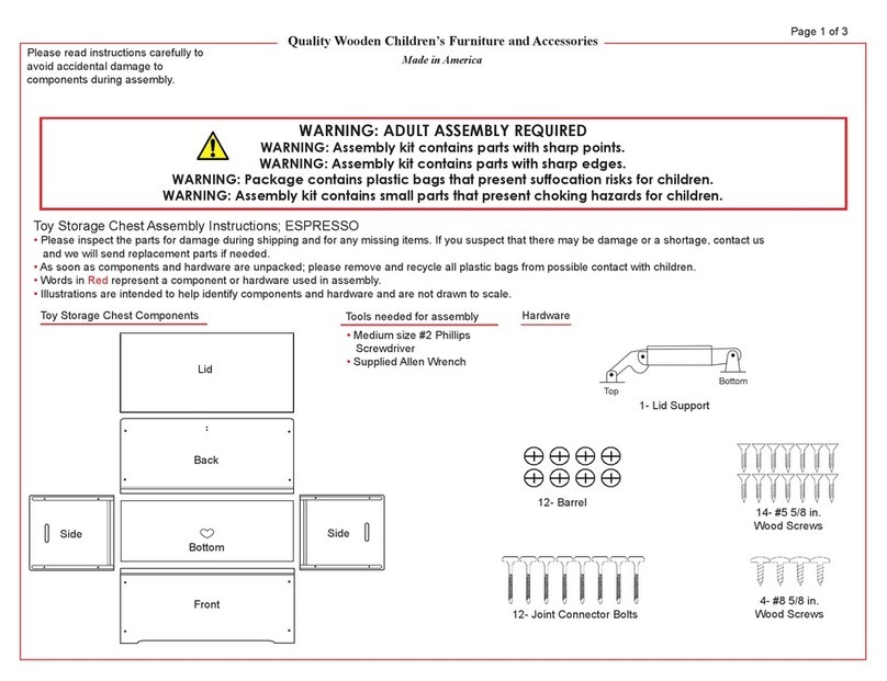 Taylor ESPRESSO Toy Storage Chest Assembly instructions
