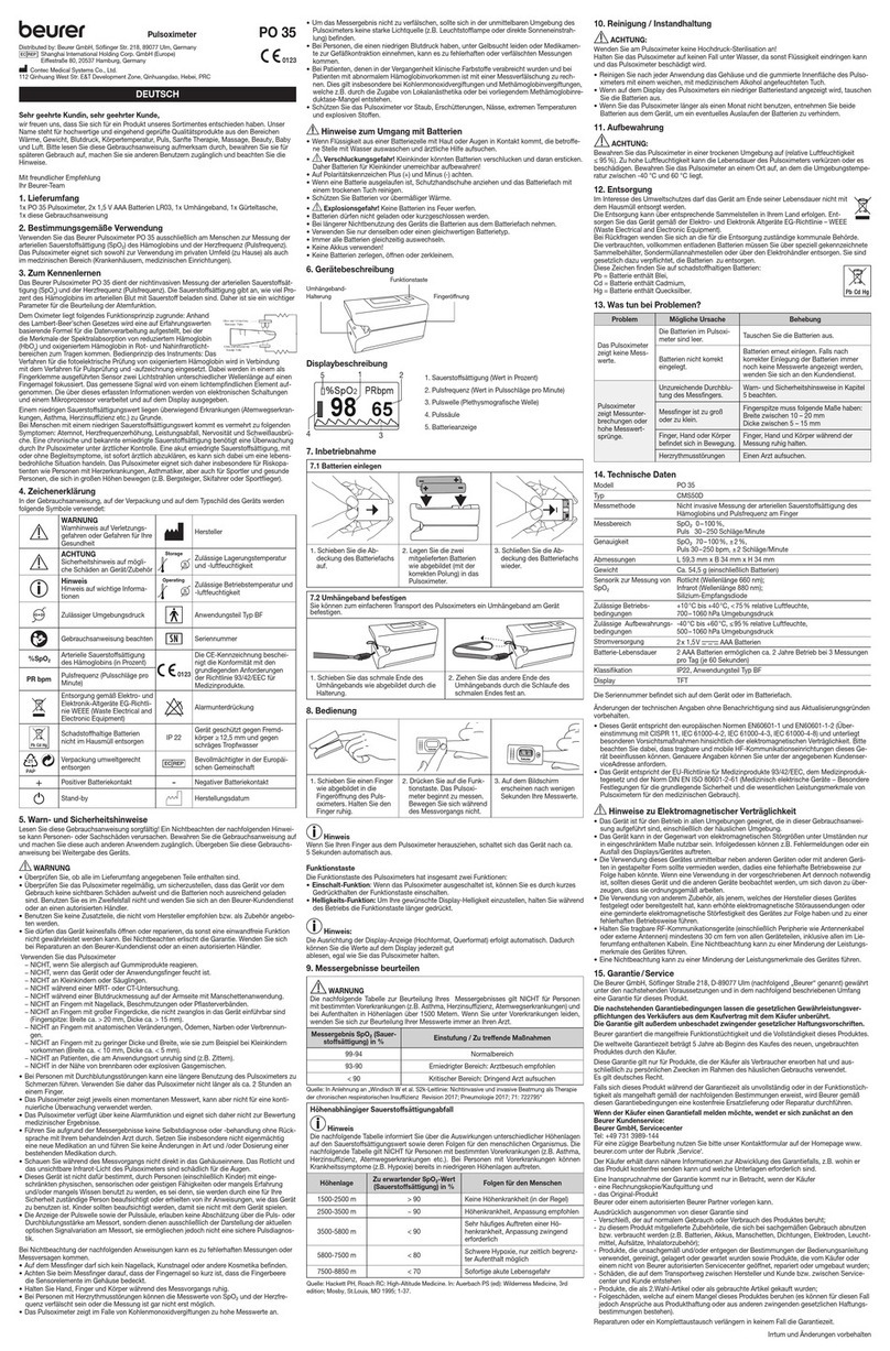 Beurer PO 35 instructions