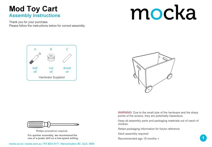 Mocka Mod Toy Cart Assembly instructions