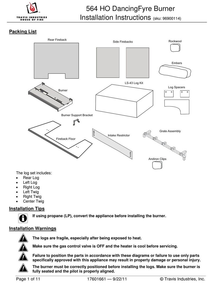 Travis Industries 564 HO DancingFyre User manual