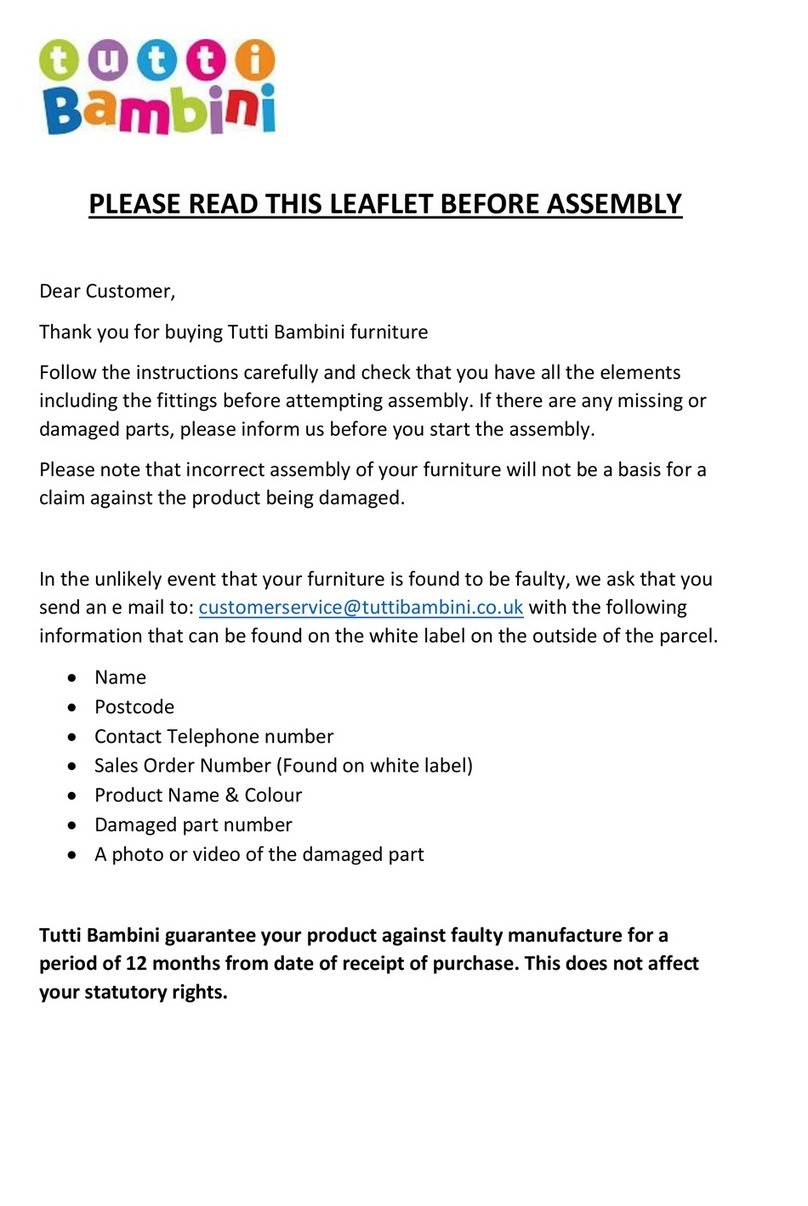 Tutti Bambini TB10 ToyBox 211707 Assembly instruction