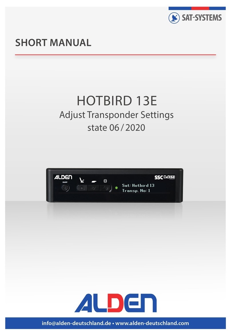 ALDEN HOTBIRD 13E Short manual