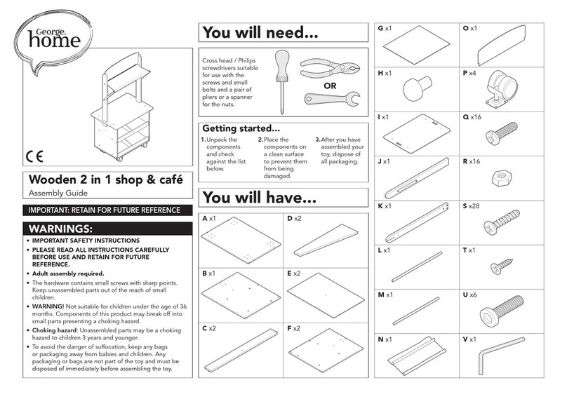 George Home Wooden 2 in 1 shop & café Assembly guide
