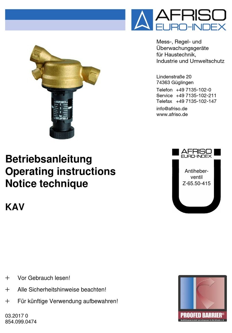 Afriso EURO-INDEX KAV operating instructions