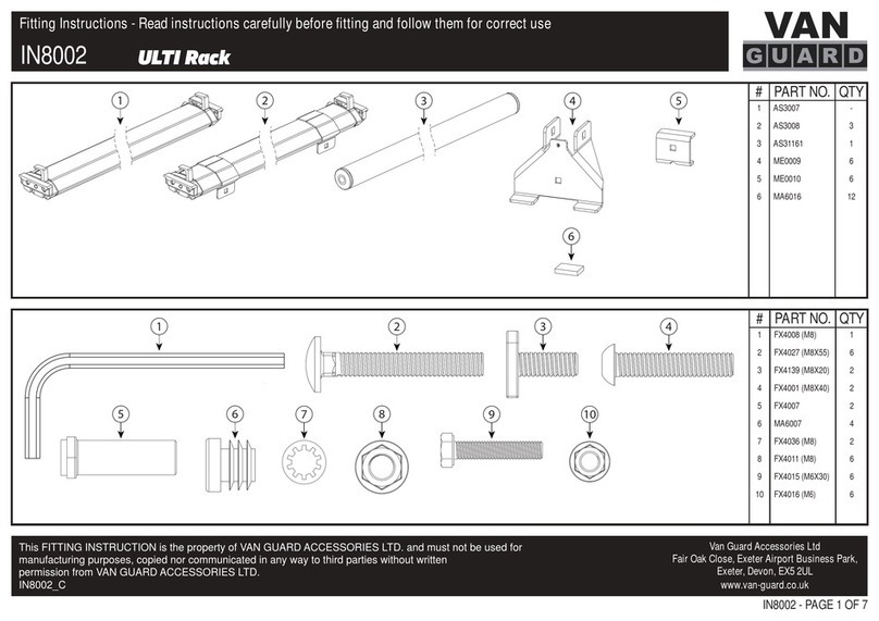 Vanguard ULTI Rack IN8002 Fitting instructions