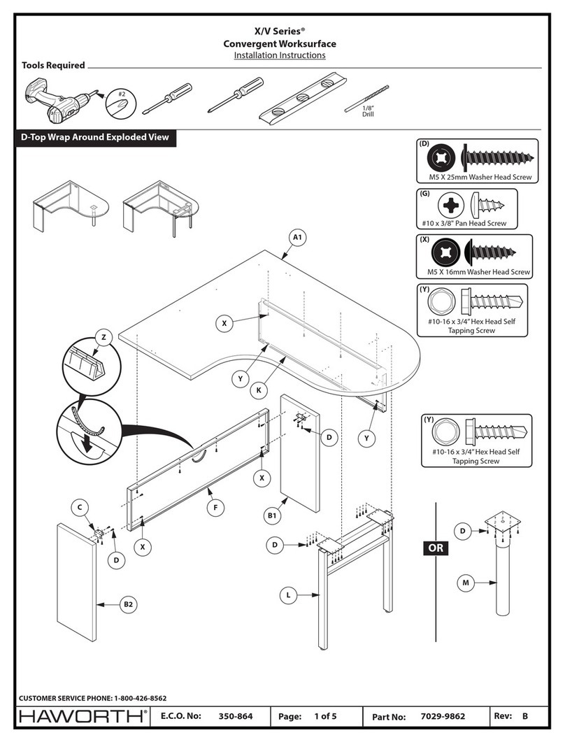 Haworth X Series installation instructions