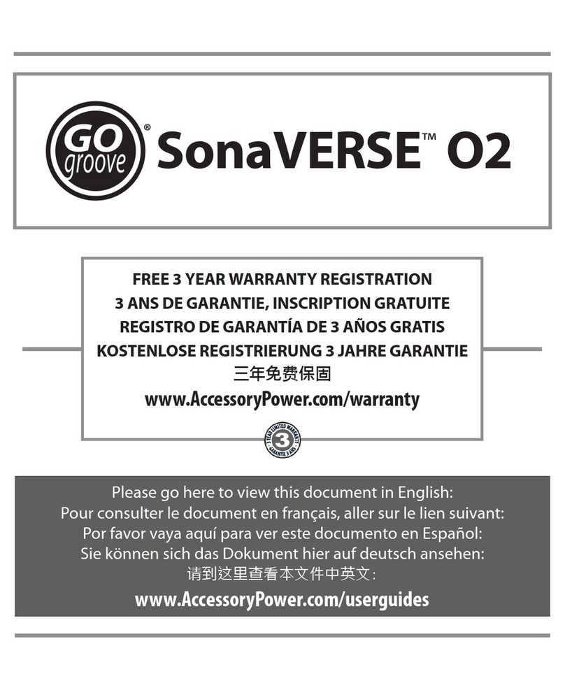 Go groove SonaVERSE O2 operating instructions
