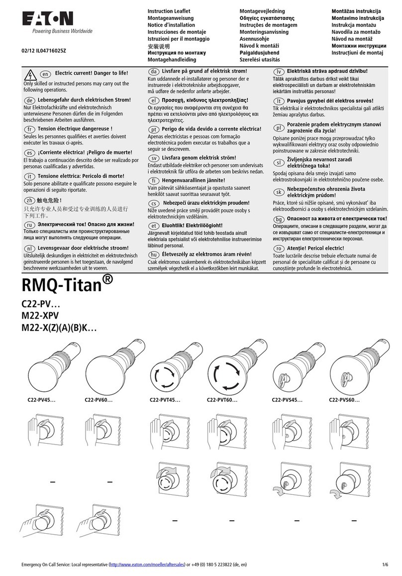 Eaton RMQ-Titan C22-PV Series Instruction leaflet Eaton RMQ-Titan C22-PV Series Instruction leaflet