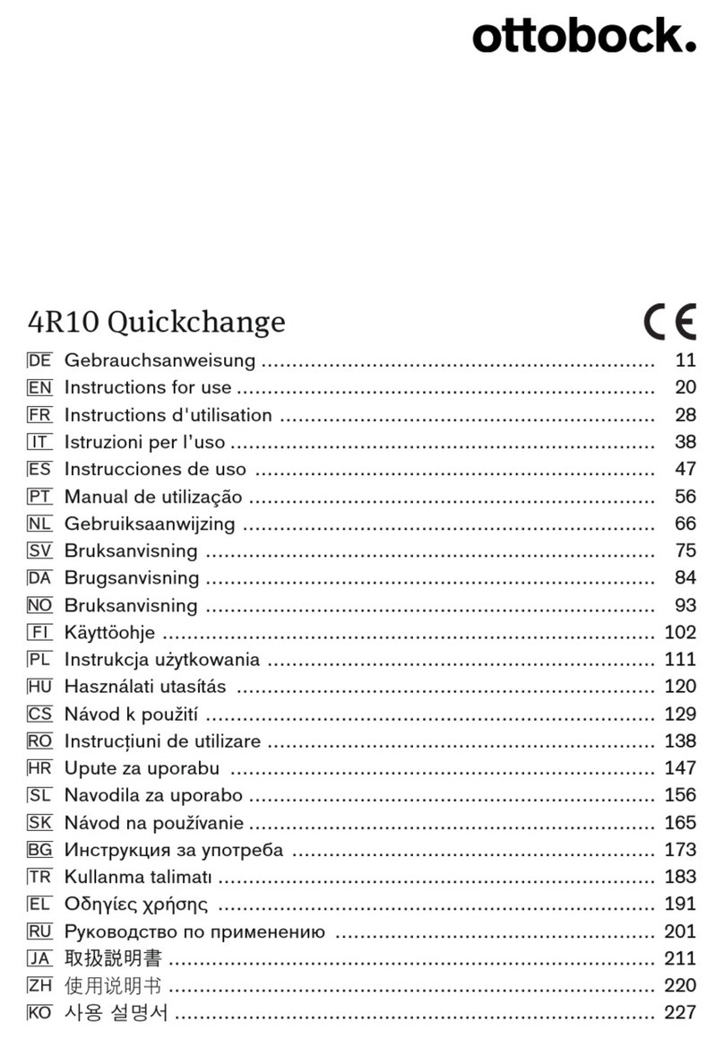 Otto Bock 4R10 Quickchange User manual