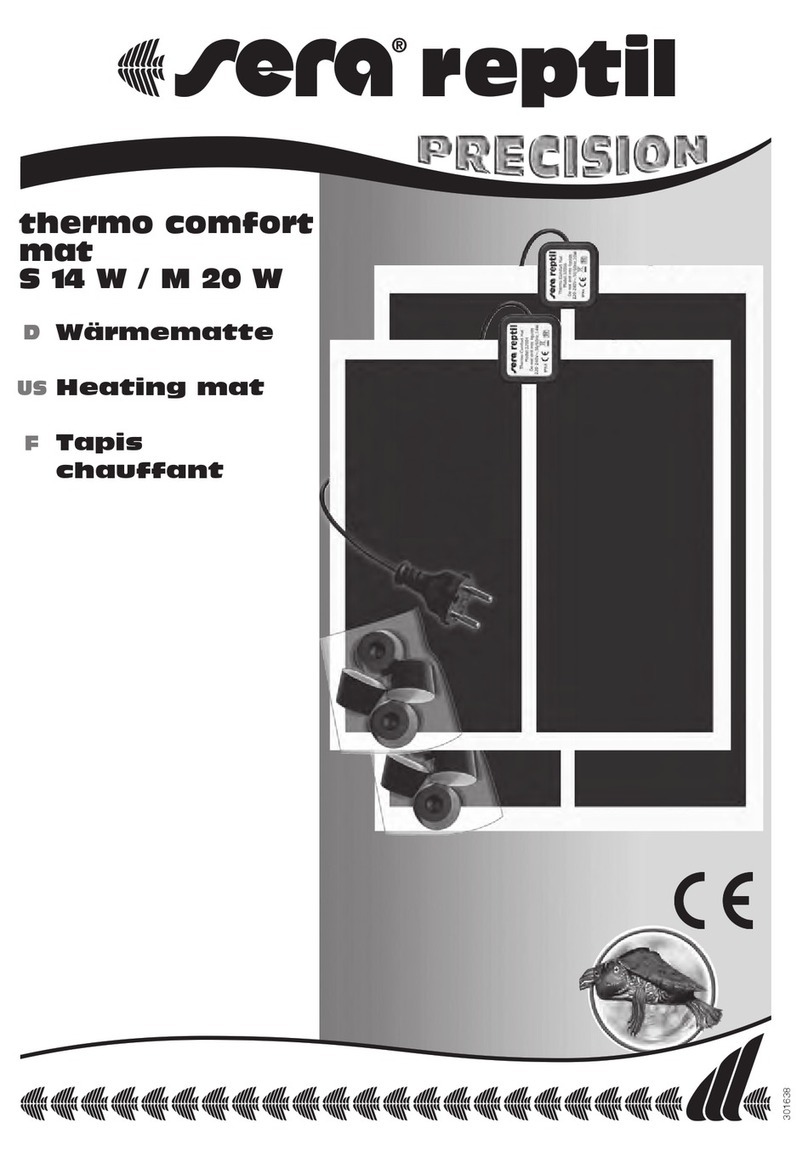Sera Reptil Precision Thermo Comfort Mat S 14 W User manual
