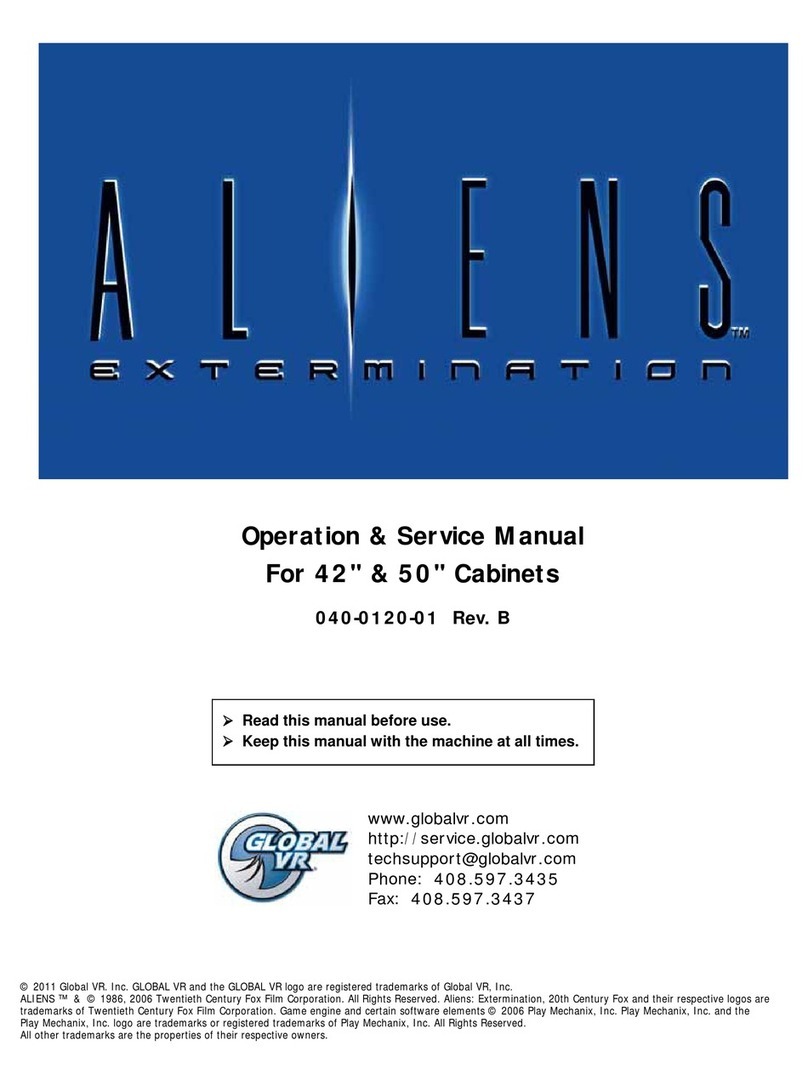 Global VR Aliens Extermination Operation & service manual Global VR Aliens Extermination Operation & service manual