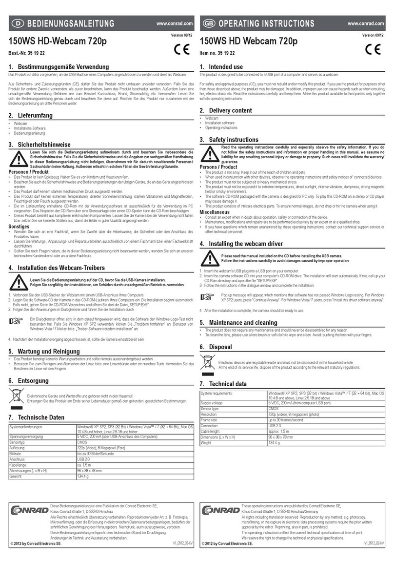 Conrad 35 19 22 User manual
