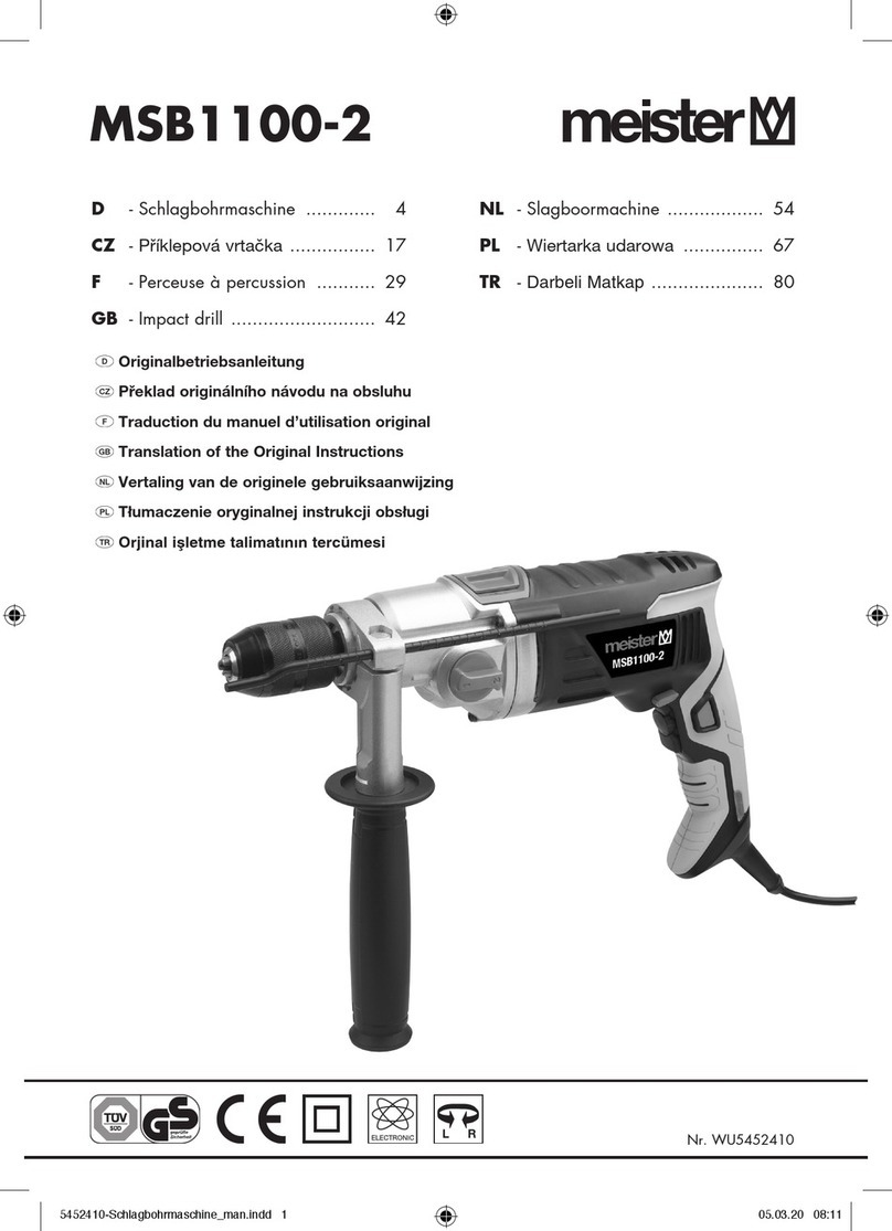 Meister MSB1100-2 Translation of the original instructions