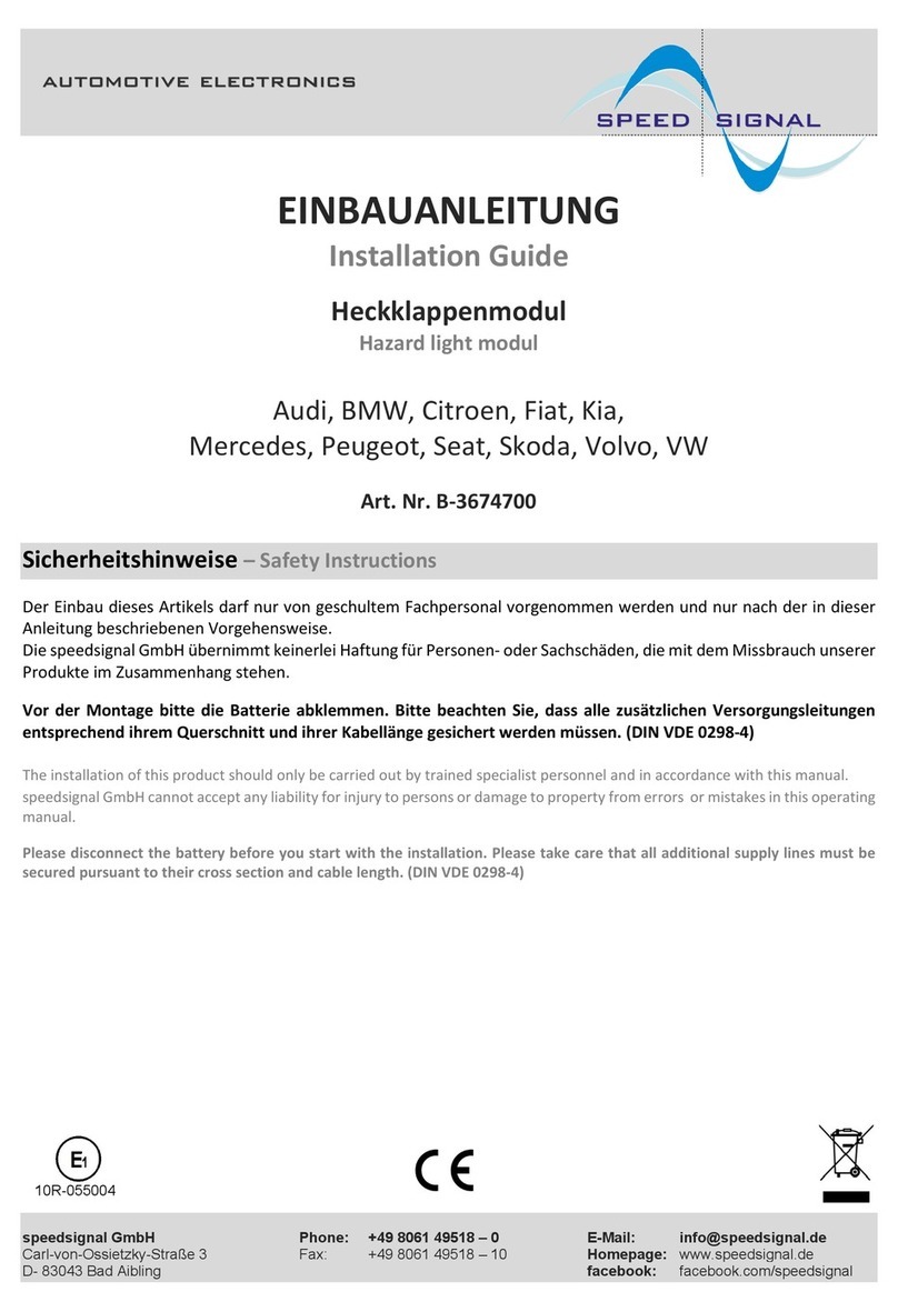 Speedsignal B-3674700 installation guide