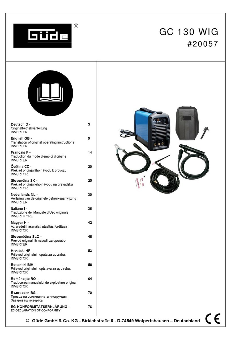 Gude GC 130 WIG Translation of original operating instructions