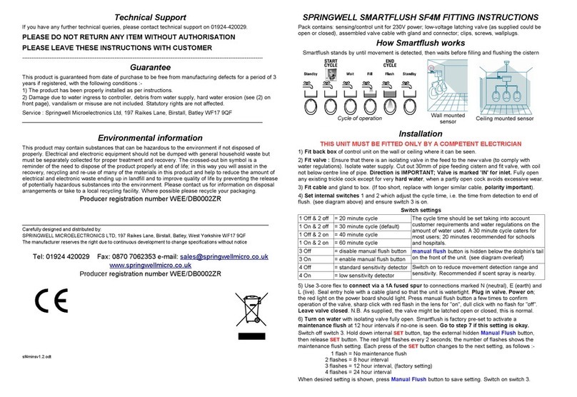 Spring Well SMARTFLUSH SF4M User manual