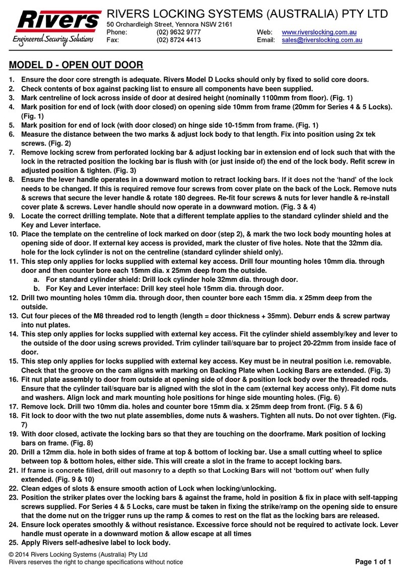 Rivers Locking Systems D quick guide