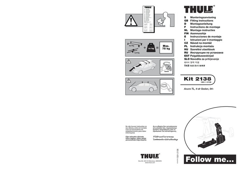 Thule 2138 User manual Thule 2138 User manual