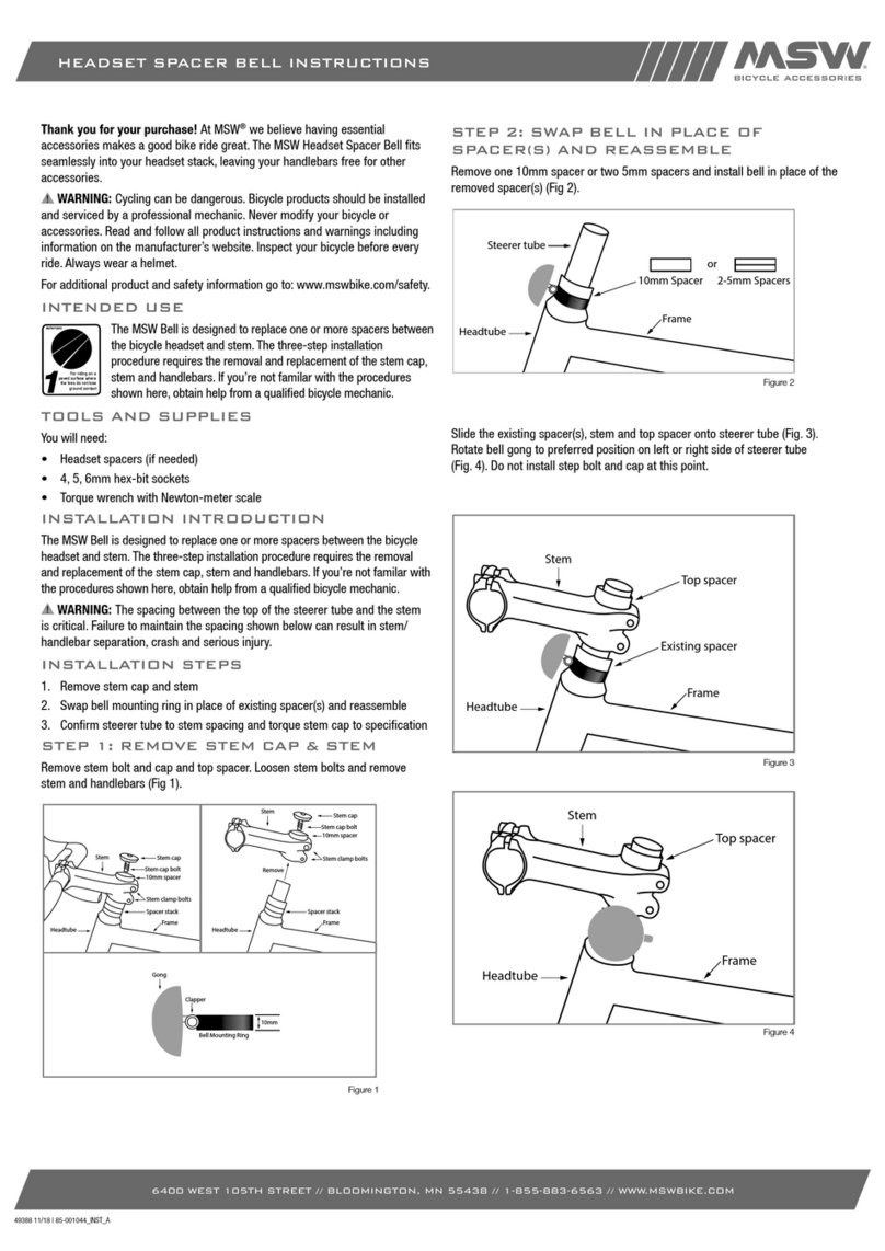 MSW HEADSET SPACER BELL instructions