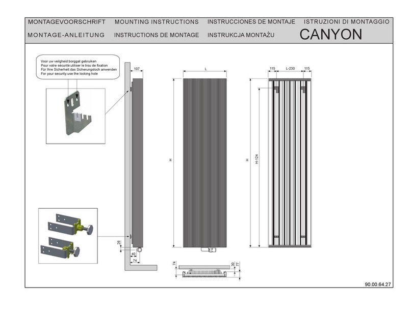 Arbonia Vasco CANYON Mounting instructions Arbonia Vasco CANYON Mounting instructions