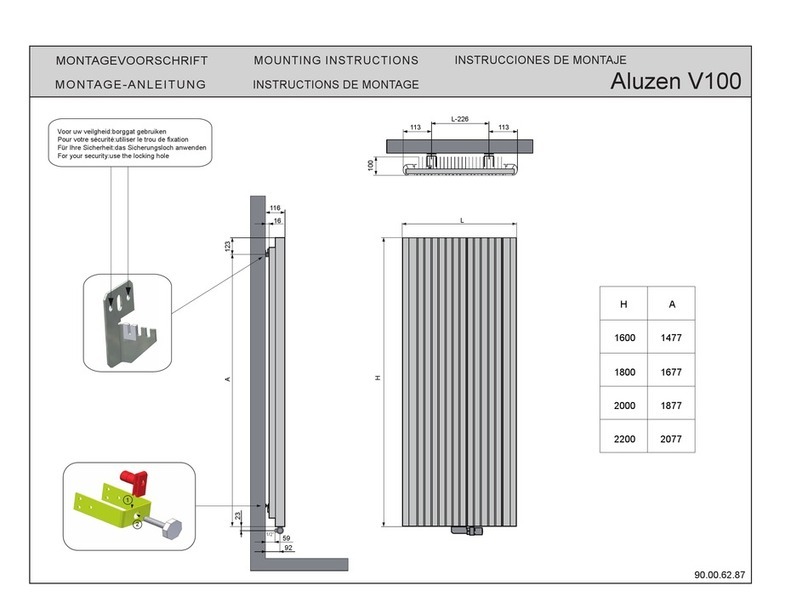 Arbonia Vasco Aluzen V100 Mounting instructions