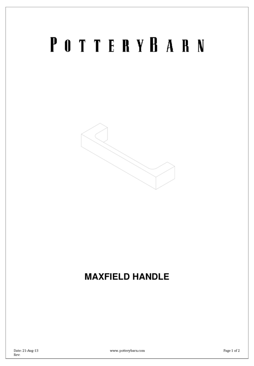 PotteryBarn MAXFIELD HANDLE User manual PotteryBarn MAXFIELD HANDLE User manual