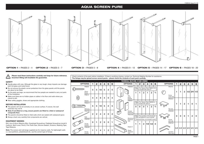 impey AQUA SCREEN PURE installation guide