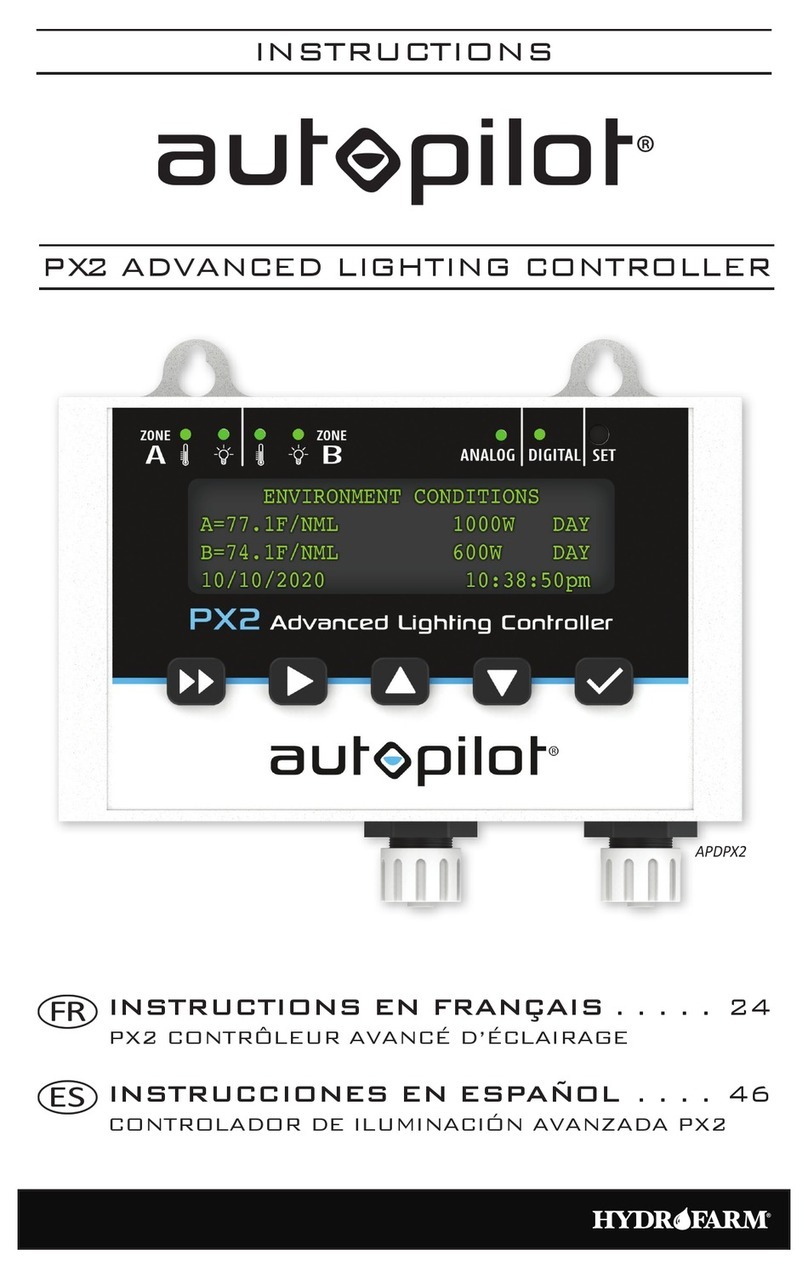 Hydrofarm Autopilot PX2 User manual Hydrofarm Autopilot PX2 User manual