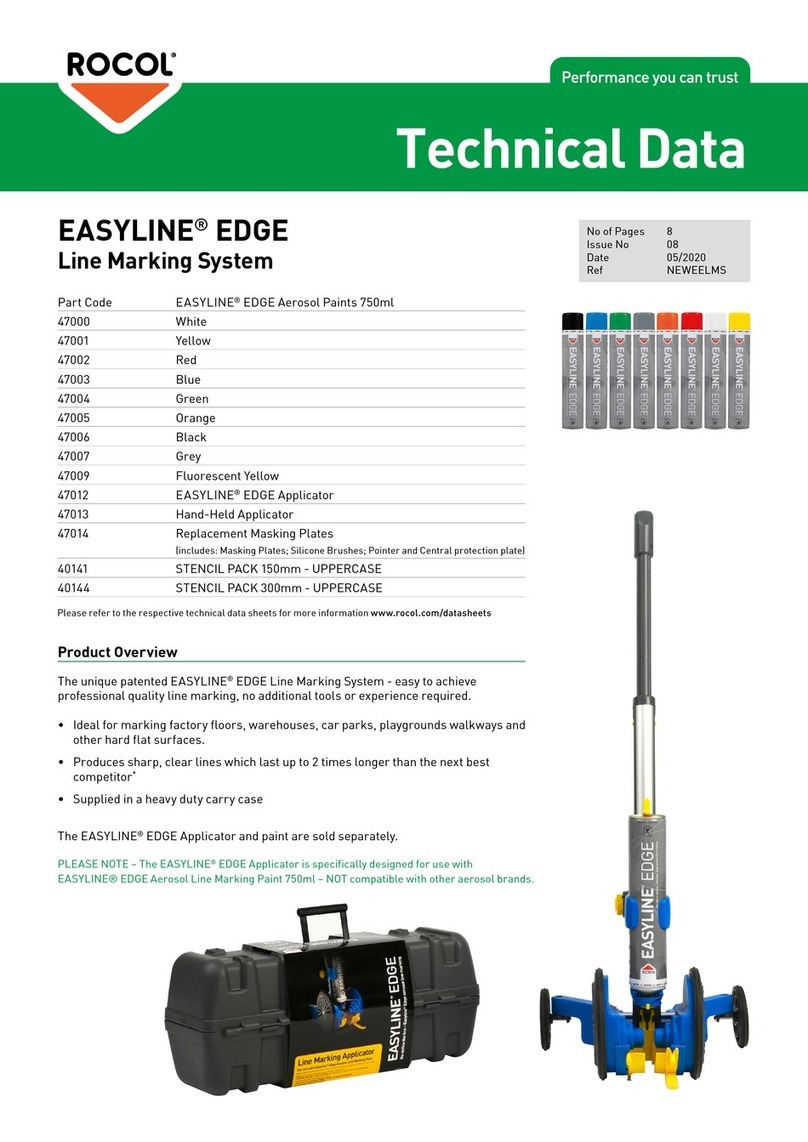 Rocol EASYLINE EDGE Line Marking System Technical data