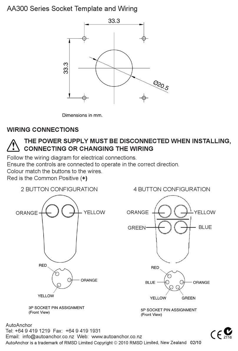 Auto Anchor AA300 Series User manual
