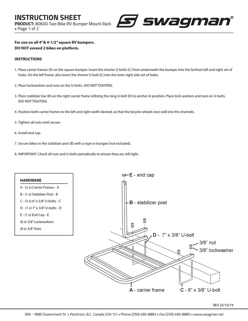 Swagman 80600 User manual Swagman 80600 User manual