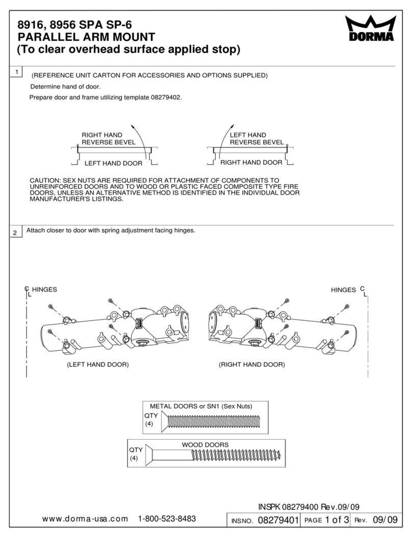 Dorma 8956 SPA SP-6 manual