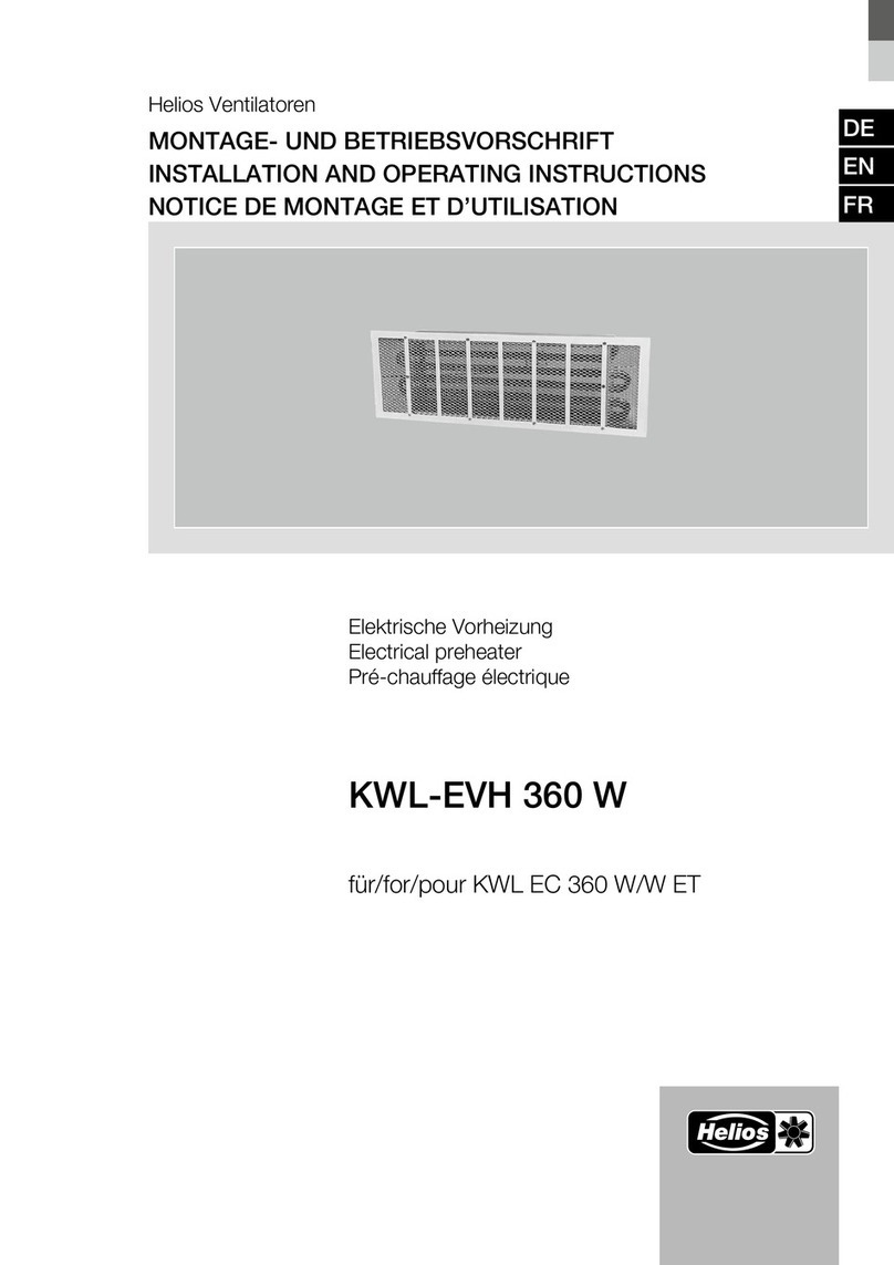 Helios KWL-EVH 360 W Installation and operating instructions