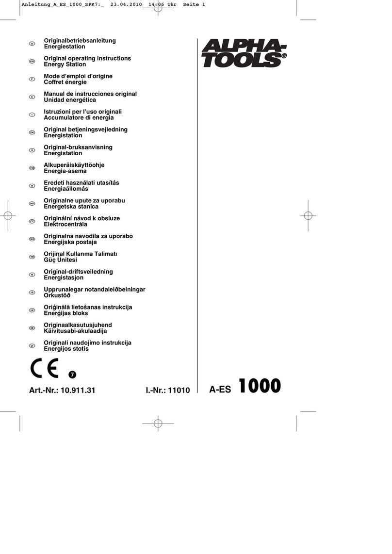 Alpha tools A-ES 1000 Original operating instructions