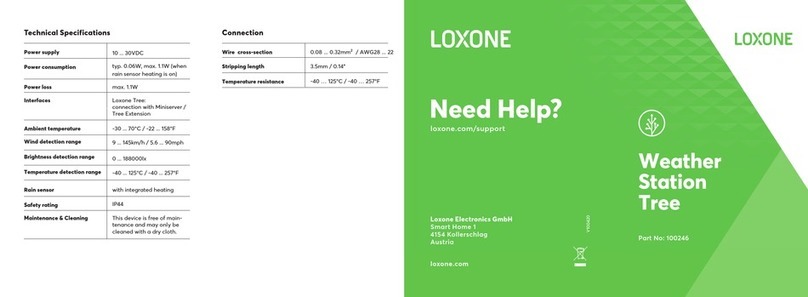LOXONE Weather Station Tree User manual