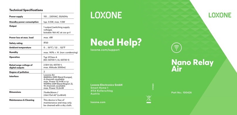 LOXONE Nano Relay Air quick guide