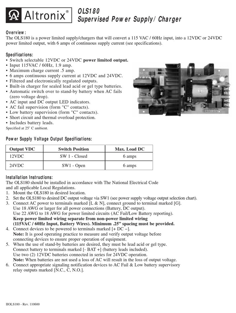 Altronix OLS180 User manual