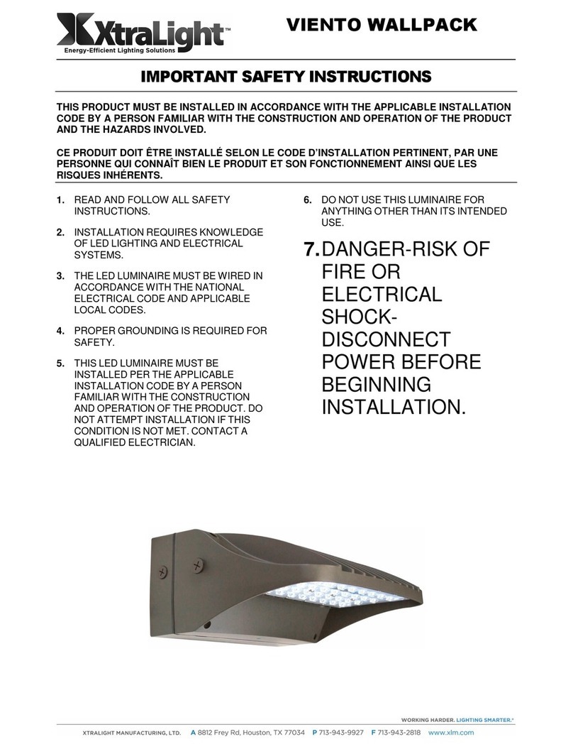 XtraLight VIENTO WALLPACK quick guide XtraLight VIENTO WALLPACK quick guide
