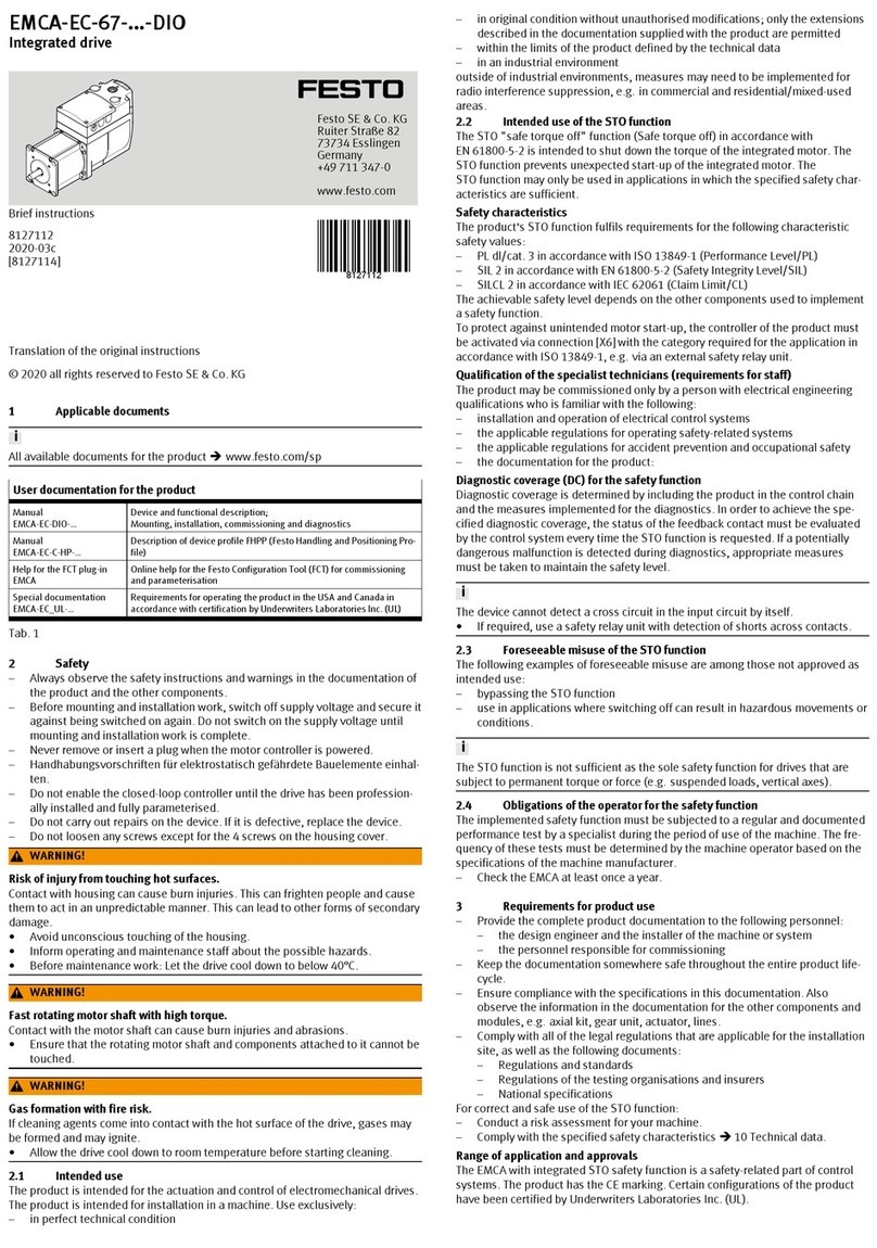 Festo EMCA-EC-67 CO Series User manual