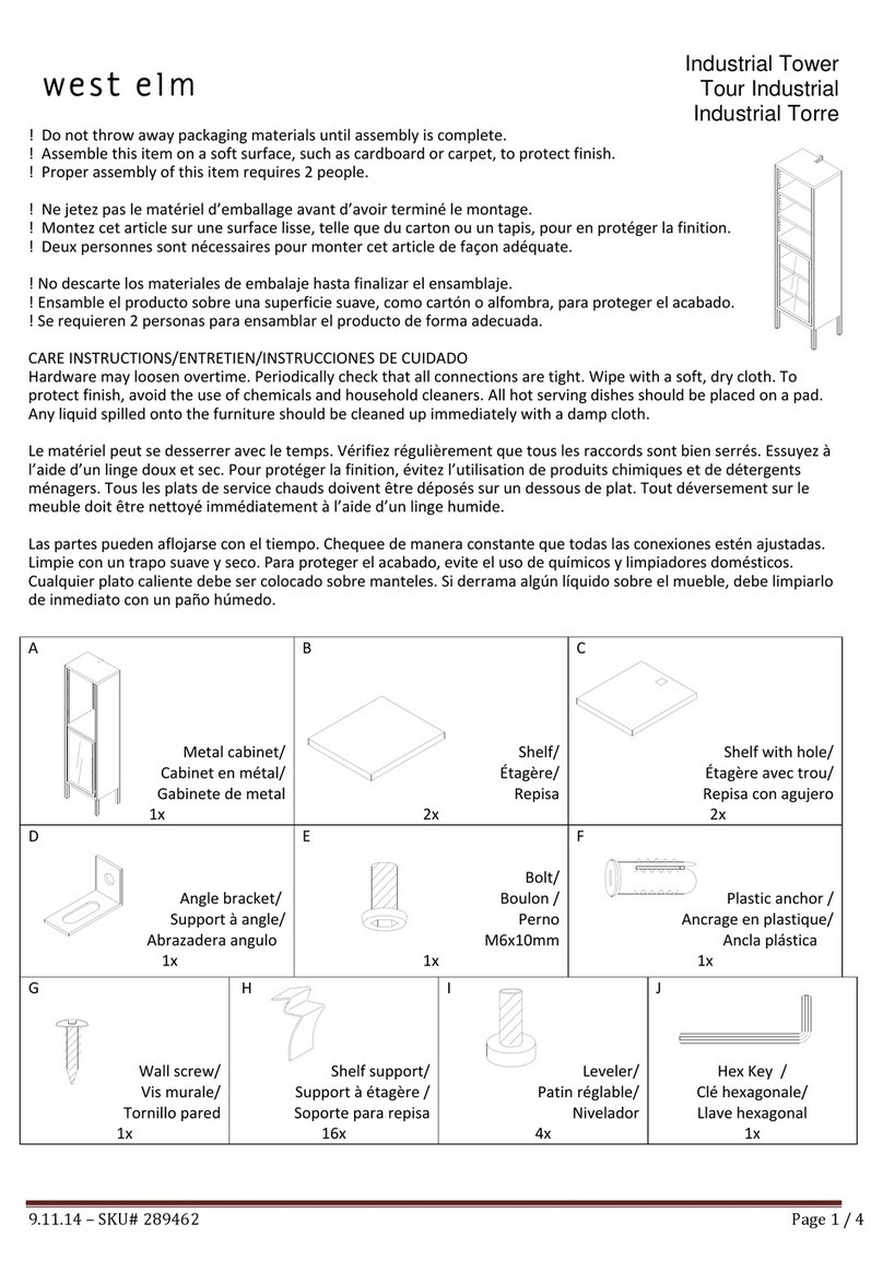 West Elm Industrial Tower manual