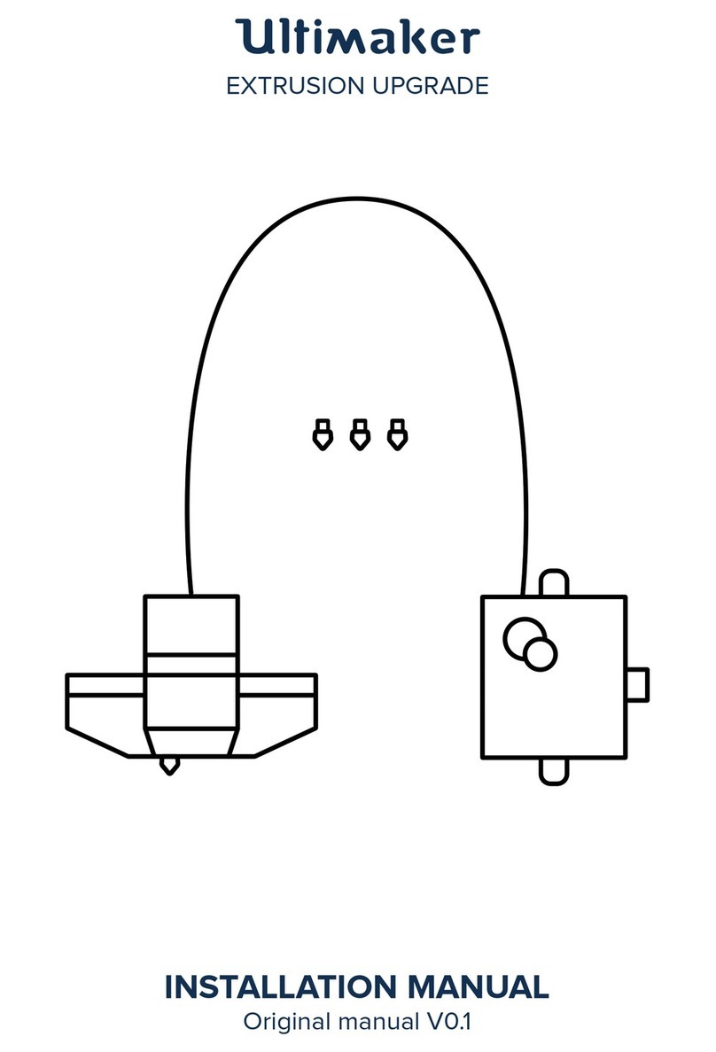 Ultimaker EXTRUSION UPGRADE User manual