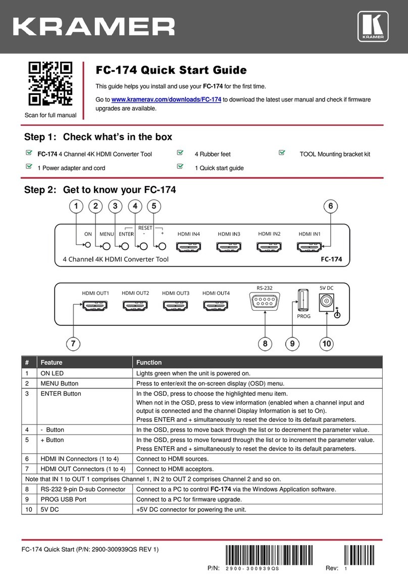Kramer FC-174 User manual Kramer FC-174 User manual