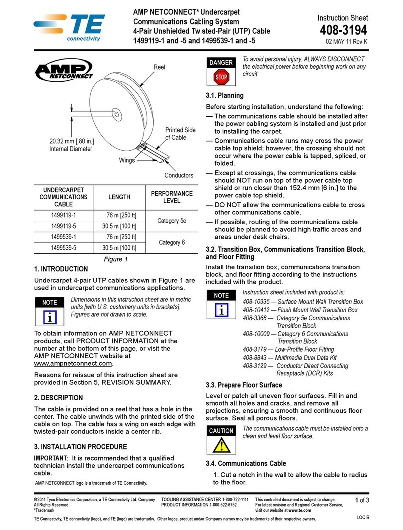 TE Connectivity AMP NETCONNECT 1499119-1 instruction sheet