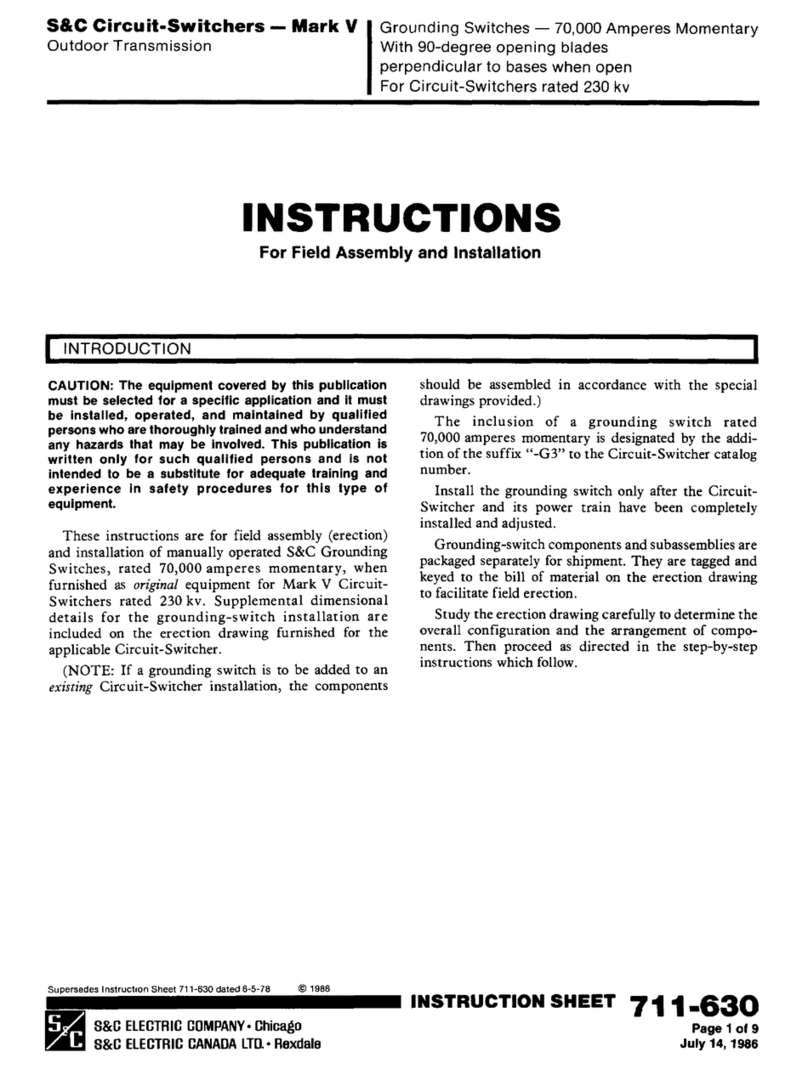 S&C Mark V Instructions For Field Assembly and Installation
