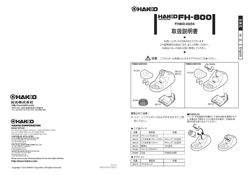 Hakko Electronics FH-800 instruction manual