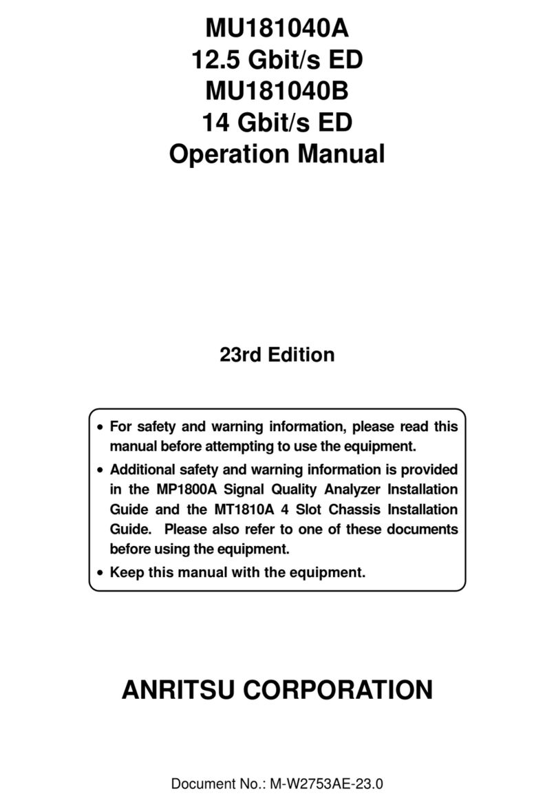 Anritsu MU181040A Operation manual