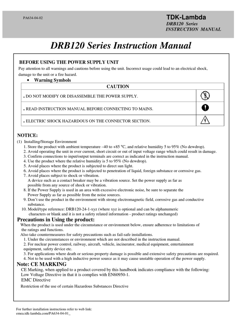 TDK-Lambda DRB120 Series User manual