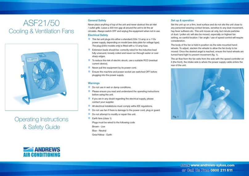 andrews ASF21 Operating instructions  & safety guide