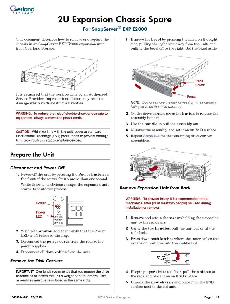 Overland Storage SnapServer EXP E2000 Expansion Array User manual